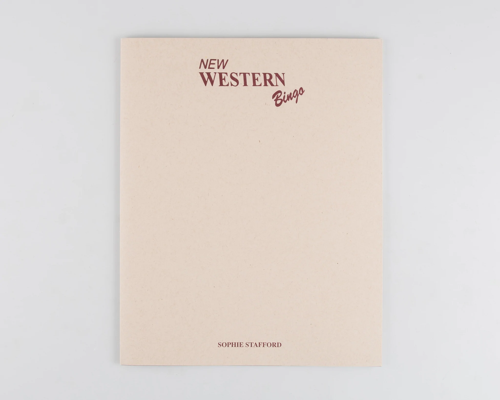 New Western Bingo photobook by Sophie Stafford Photography